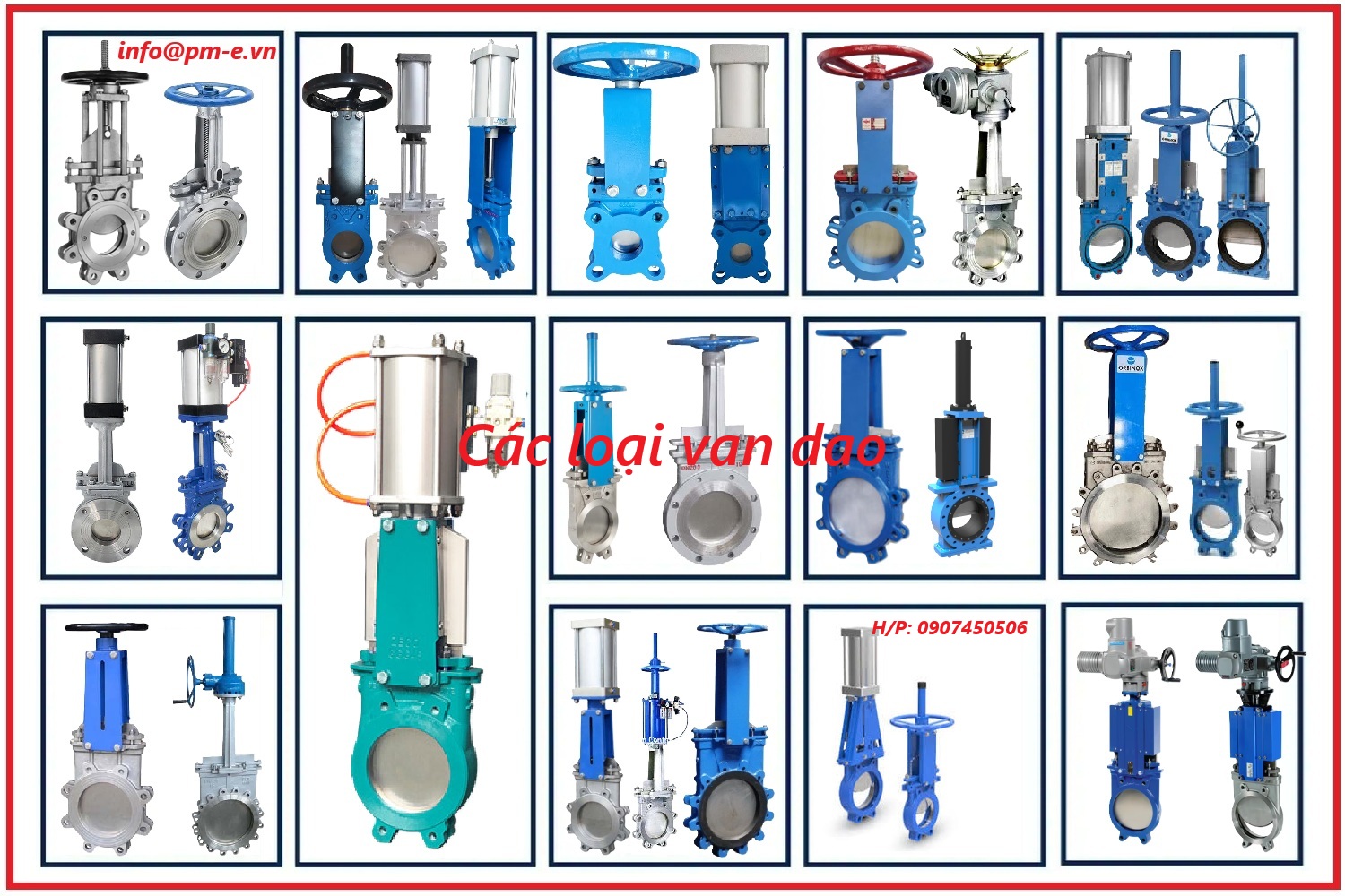 Các loại Van dao (Knife Gate Valve)