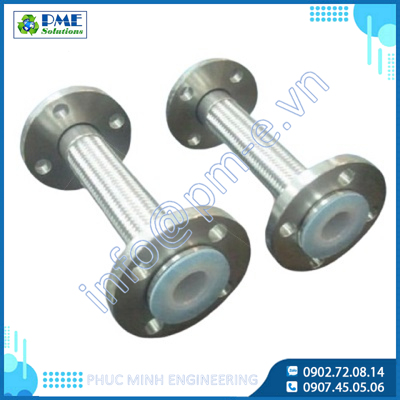 Khớp nối mềm inox bọc Teflon(PTFE) Model POLIFLEX-T Tozen