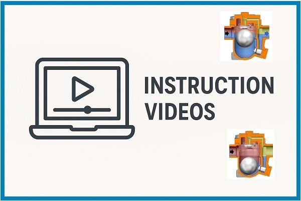 Demo video showing the operation of free float steam traps, disc steam traps, and orifice-type steam traps.