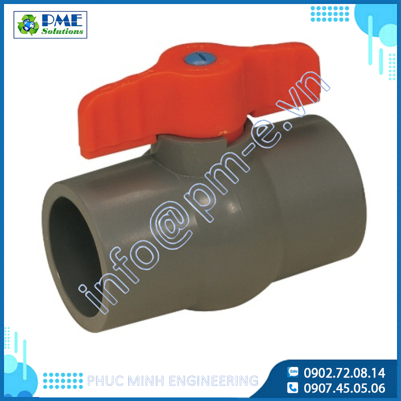 COMPACT BALL VALVE PVC – Van bi nhựa nhỏ gọn cho hệ thống nước dân dụng