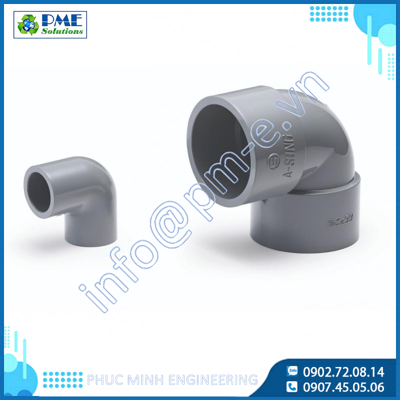 CPVC Elbow 90˚ Asung Hàn Quốc – Phụ Kiện Ống Nhựa Chịu Nhiệt & Áp Lực Cao