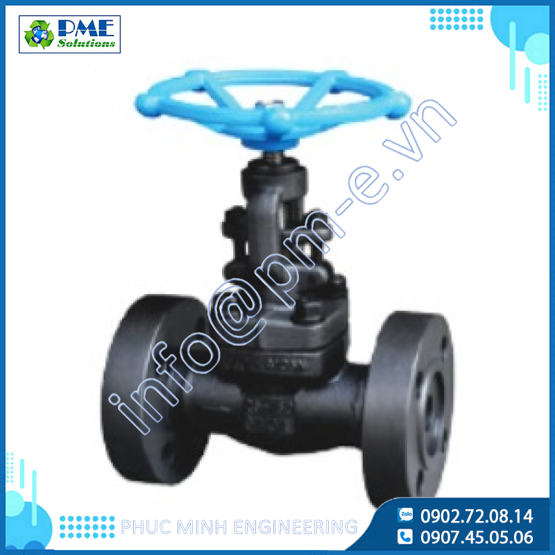 Van Cầu Thép Rèn VINVAL (Forged Steel Flange Globe Valve) DN15–DN50, PN16–PN250