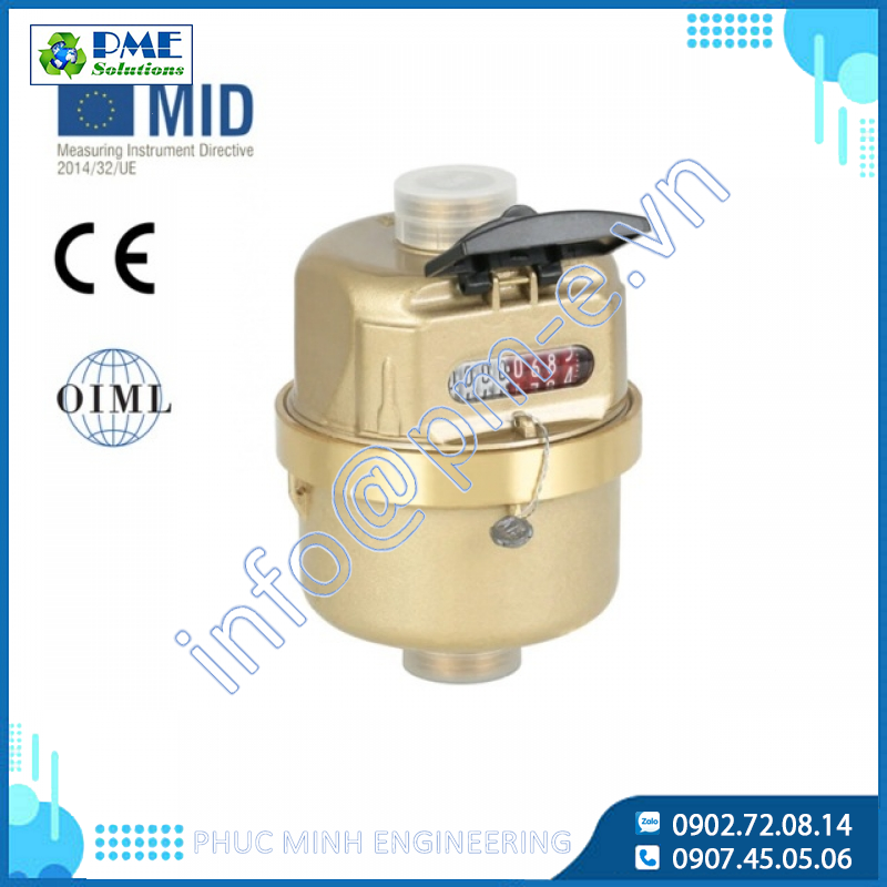 Đồng Hồ Nước Thể Tích AMT VP Series Ammete (Piston Rotary) R160 | MID Certified Water Meter DN15–DN20
