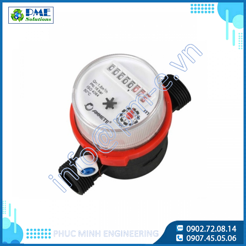 Đồng hồ đo nước khô một tia bằng nhựa AMT SJP-D Series Ammete | Giá tốt tại PM-E.VN